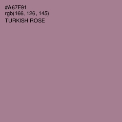 #A67E91 - Turkish Rose Color Image